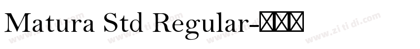 Matura Std Regular字体转换